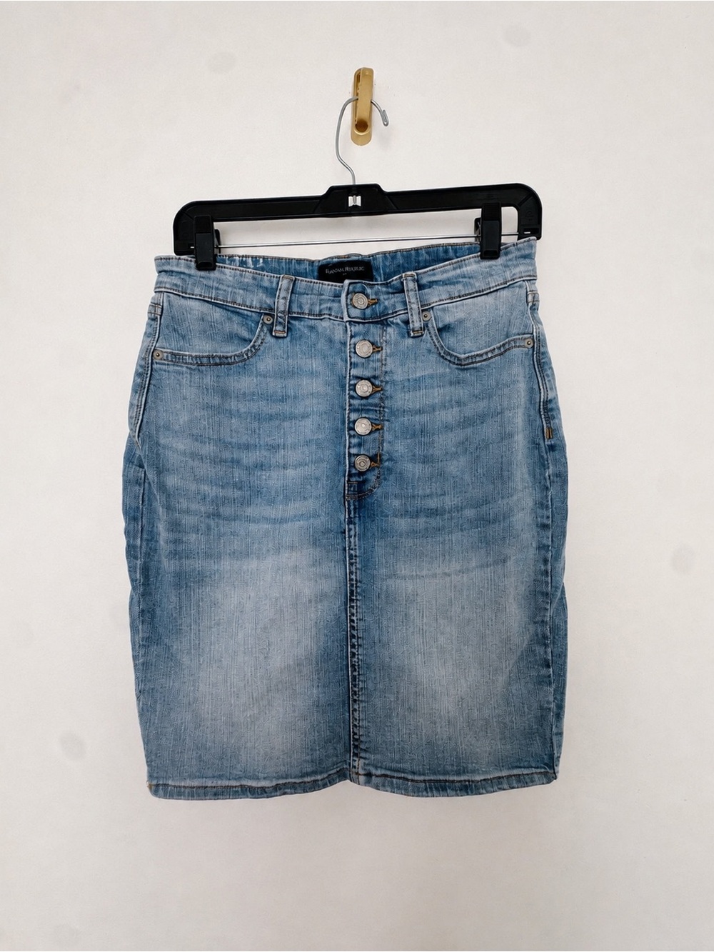 Banana Republic Light Blue Denim Pencil Skirt